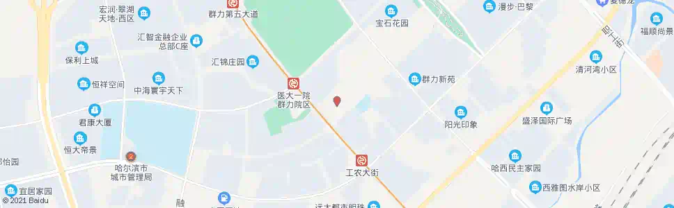 哈尔滨医大一院群力分院_公交站地图_哈尔滨公交_妙搜公交查询2025