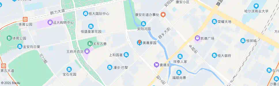 哈尔滨美晨家园_公交站地图_哈尔滨公交_妙搜公交查询2025