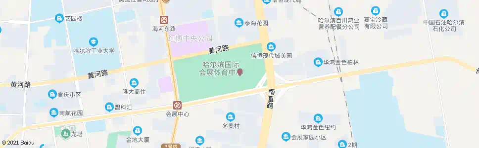 哈尔滨会展中心(泰山路口)_公交站地图_哈尔滨公交_妙搜公交查询2025