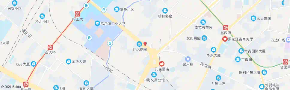 哈尔滨文库街_公交站地图_哈尔滨公交_妙搜公交查询2025