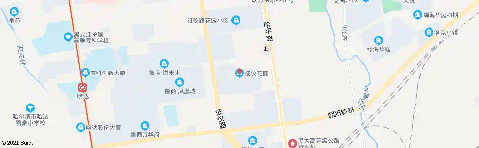哈尔滨征仪花园B区_公交站地图_哈尔滨公交_妙搜公交查询2025