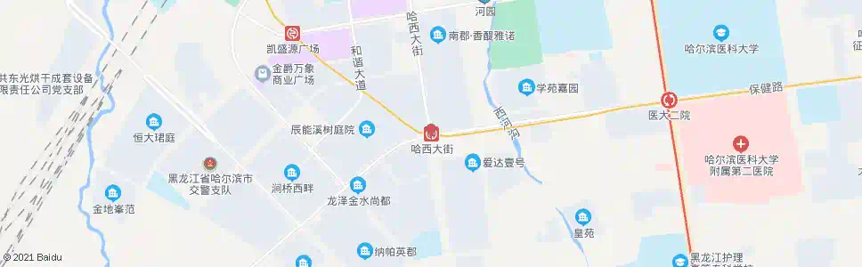 哈尔滨复旦街(哈西大街路口)_公交站地图_哈尔滨公交_妙搜公交查询2025