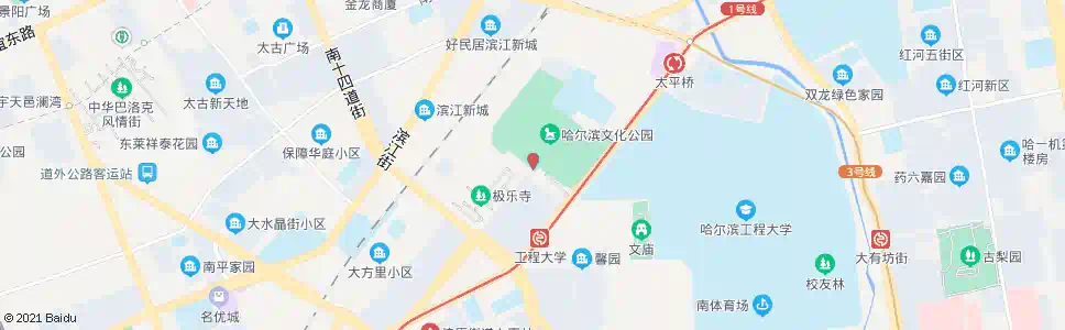 哈尔滨公园南门_公交站地图_哈尔滨公交_妙搜公交查询2025