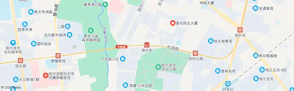 哈尔滨旭升街_公交站地图_哈尔滨公交_妙搜公交查询2025