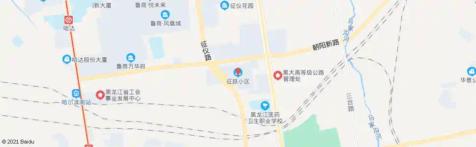 哈尔滨征跃小区_公交站地图_哈尔滨公交_妙搜公交查询2025