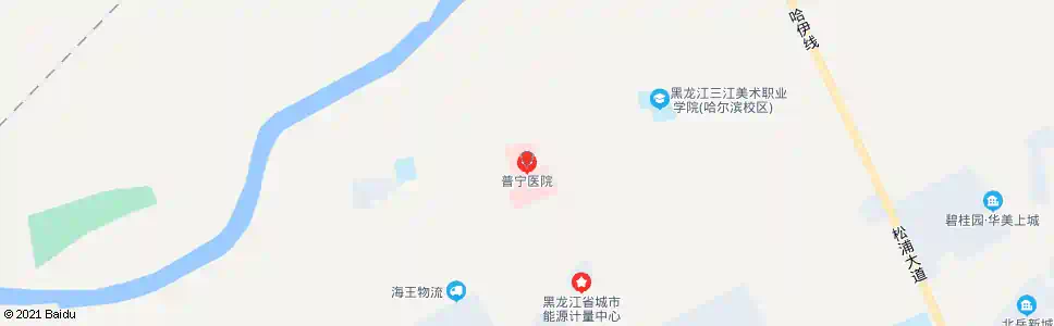 哈尔滨普宁医院_公交站地图_哈尔滨公交_妙搜公交查询2025