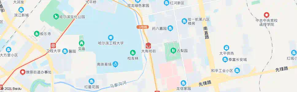 哈尔滨大有坊街_公交站地图_哈尔滨公交_妙搜公交查询2025