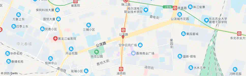 哈尔滨红旗大街(公滨路路口)_公交站地图_哈尔滨公交_妙搜公交查询2025