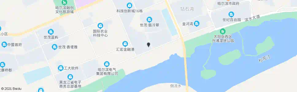 哈尔滨松北区政府(松北大道)_公交站地图_哈尔滨公交_妙搜公交查询2025