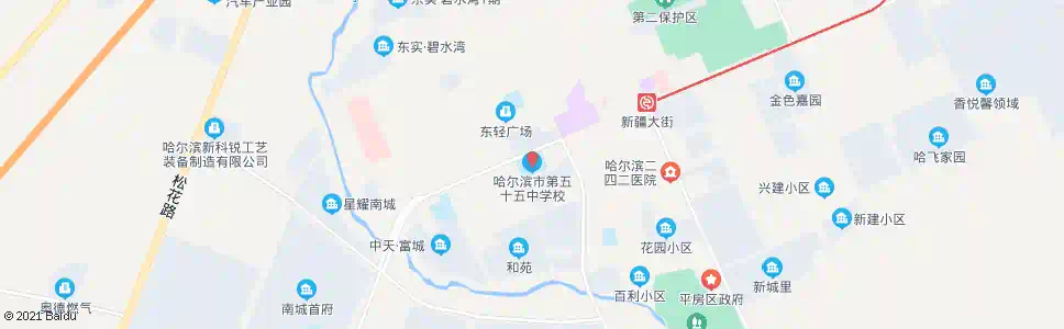 哈尔滨五十五中学(谷丰东街)_公交站地图_哈尔滨公交_妙搜公交查询2025