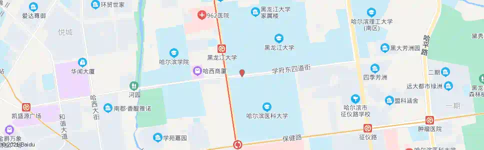 哈尔滨学府四道街_公交站地图_哈尔滨公交_妙搜公交查询2025