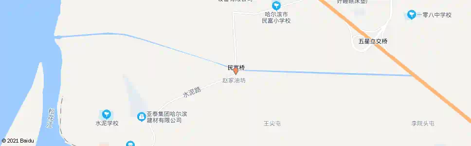 哈尔滨民富桥_公交站地图_哈尔滨公交_妙搜公交查询2025