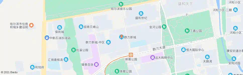 哈尔滨群力新城小区_公交站地图_哈尔滨公交_妙搜公交查询2025