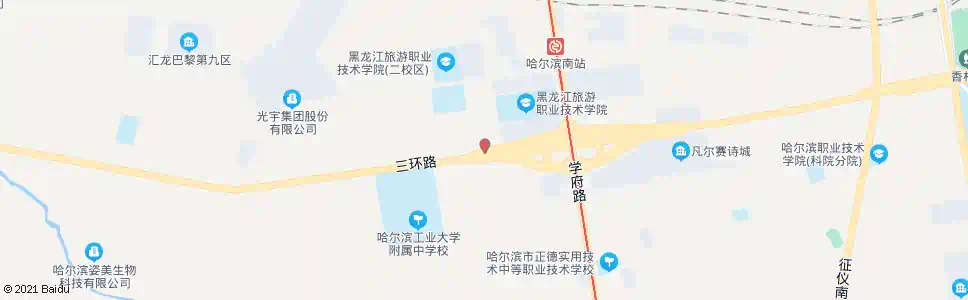 哈尔滨三环路学府路口_公交站地图_哈尔滨公交_妙搜公交查询2025