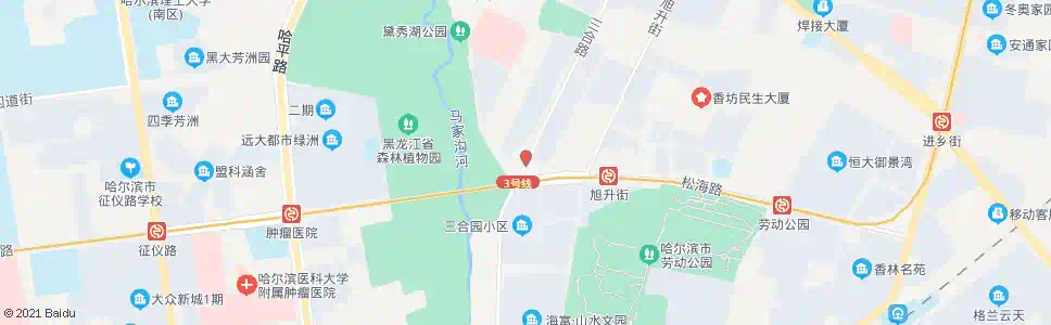 哈尔滨三合路(健康路口)_公交站地图_哈尔滨公交_妙搜公交查询2025