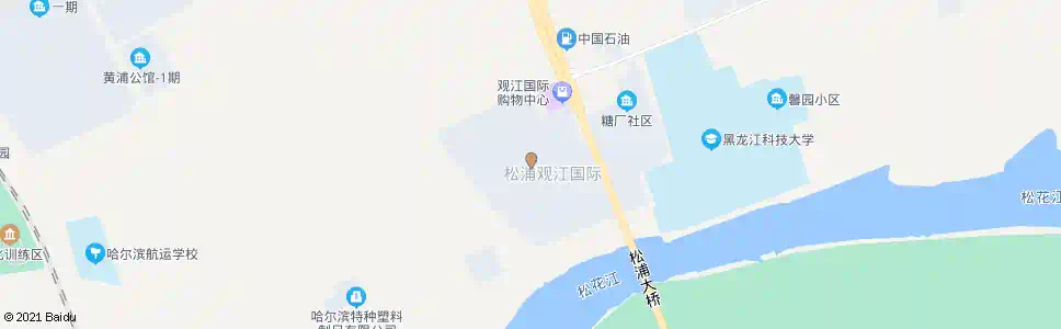 哈尔滨观江国际(松浦大桥北)_公交站地图_哈尔滨公交_妙搜公交查询2025
