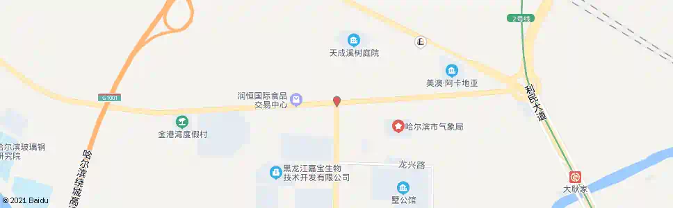 哈尔滨润恒大市场_公交站地图_哈尔滨公交_妙搜公交查询2025