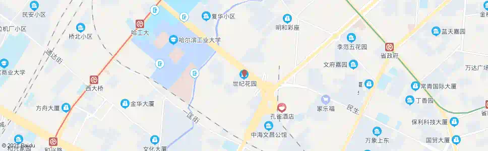 哈尔滨世纪花园_公交站地图_哈尔滨公交_妙搜公交查询2025