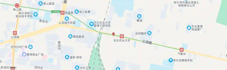 哈尔滨木材东街(公滨道路口)_公交站地图_哈尔滨公交_妙搜公交查询2025