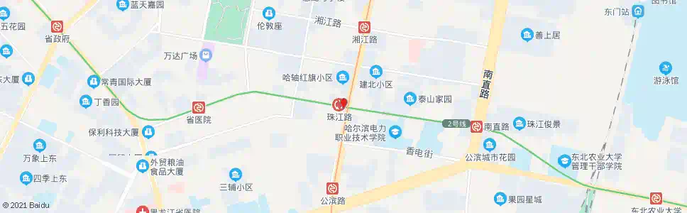 哈尔滨珠江路_公交站地图_哈尔滨公交_妙搜公交查询2025