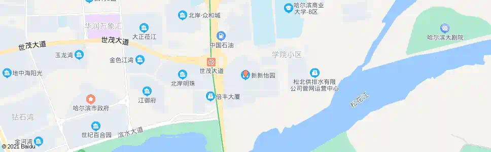 哈尔滨怡园路(新新怡园)_公交站地图_哈尔滨公交_妙搜公交查询2025