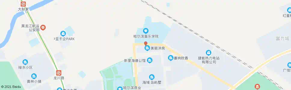 哈尔滨美丽洋房北门_公交站地图_哈尔滨公交_妙搜公交查询2025