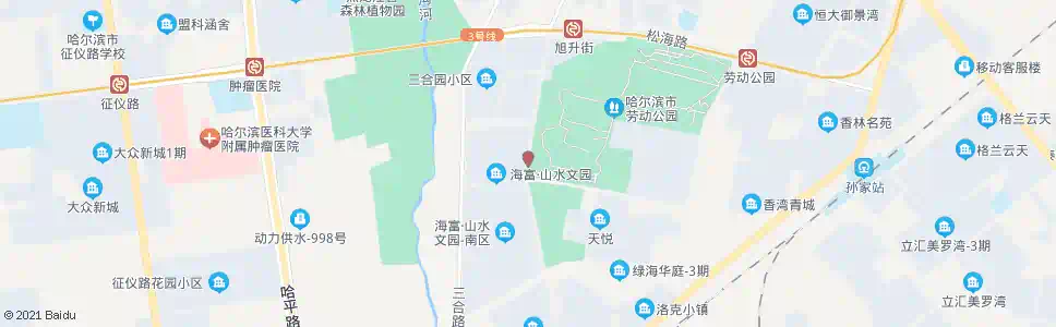 哈尔滨山水文园小区_公交站地图_哈尔滨公交_妙搜公交查询2025