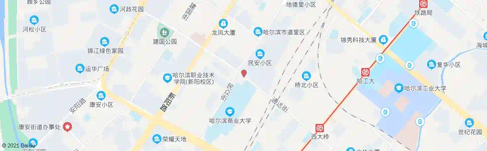 哈尔滨哈商大(南学区)_公交站地图_哈尔滨公交_妙搜公交查询2025