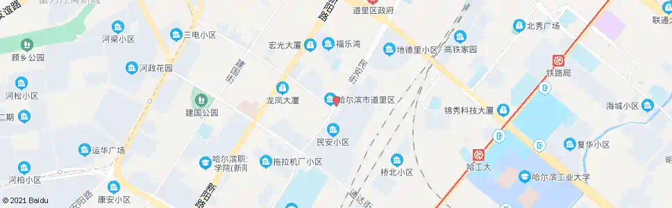 哈尔滨民安街_公交站地图_哈尔滨公交_妙搜公交查询2025