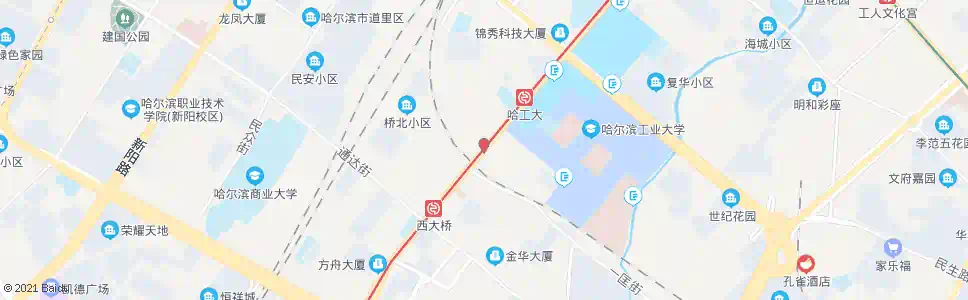哈尔滨西大直街(铁路街街口)_公交站地图_哈尔滨公交_妙搜公交查询2025