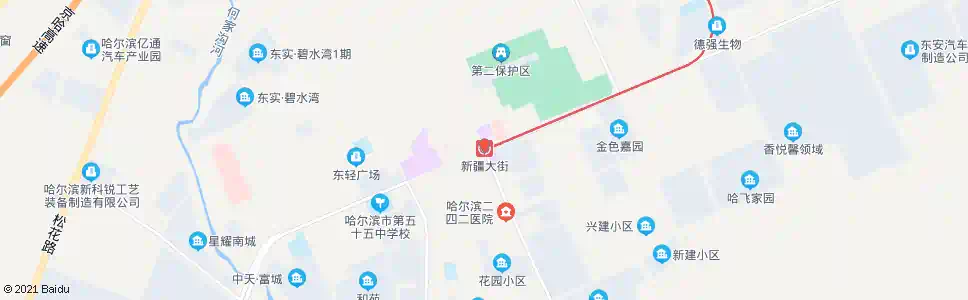 哈尔滨新疆大街_公交站地图_哈尔滨公交_妙搜公交查询2025