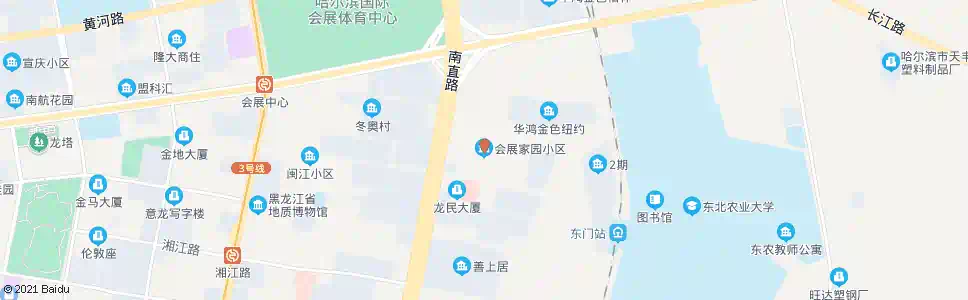 哈尔滨会展家园_公交站地图_哈尔滨公交_妙搜公交查询2025