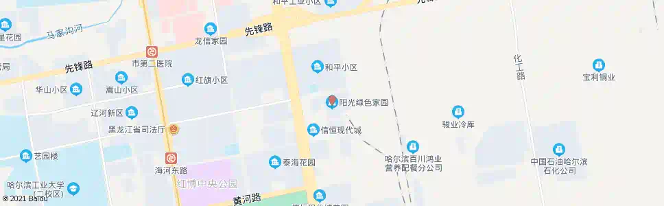 哈尔滨阳光绿色家园_公交站地图_哈尔滨公交_妙搜公交查询2025