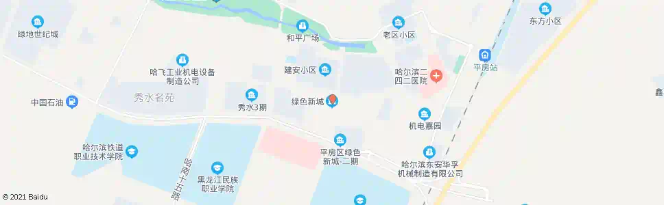 哈尔滨绿色新城_公交站地图_哈尔滨公交_妙搜公交查询2025
