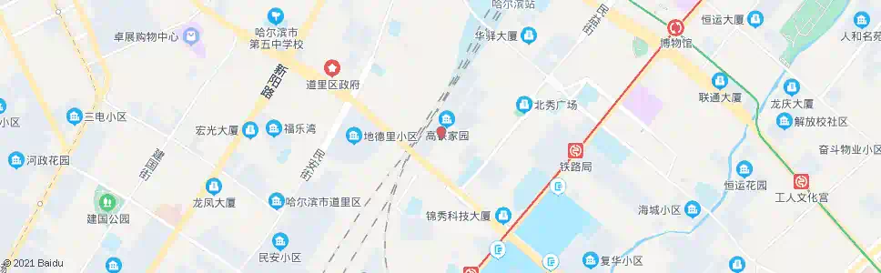 哈尔滨铁路街(满洲里街路口)_公交站地图_哈尔滨公交_妙搜公交查询2025