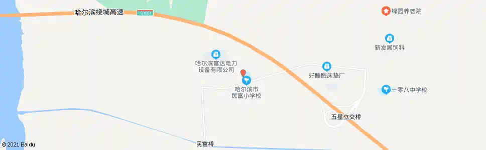 哈尔滨民富村_公交站地图_哈尔滨公交_妙搜公交查询2025