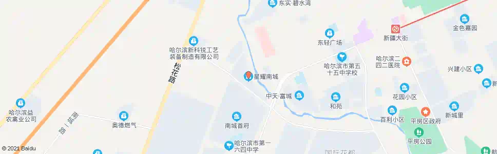 哈尔滨星耀南城_公交站地图_哈尔滨公交_妙搜公交查询2025