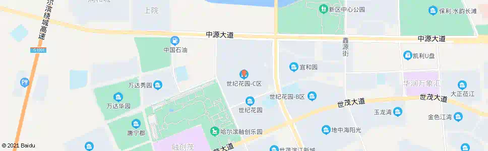 哈尔滨世纪花园C区_公交站地图_哈尔滨公交_妙搜公交查询2025