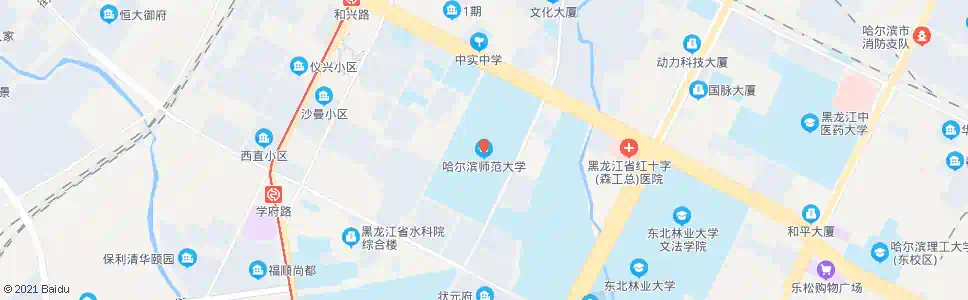 哈尔滨哈师大(南学区)_公交站地图_哈尔滨公交_妙搜公交查询2025