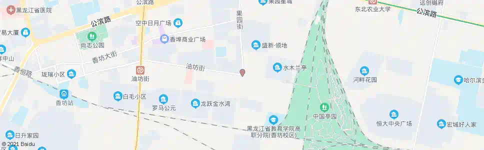 哈尔滨油坊街(果园街口)_公交站地图_哈尔滨公交_妙搜公交查询2025