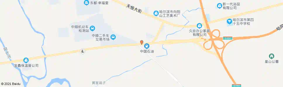 哈尔滨中顺二手车市场_公交站地图_哈尔滨公交_妙搜公交查询2025