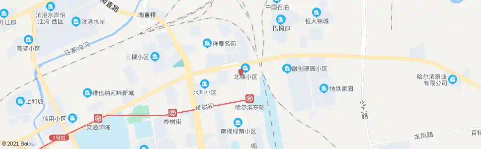 哈尔滨北棵街_公交站地图_哈尔滨公交_妙搜公交查询2025