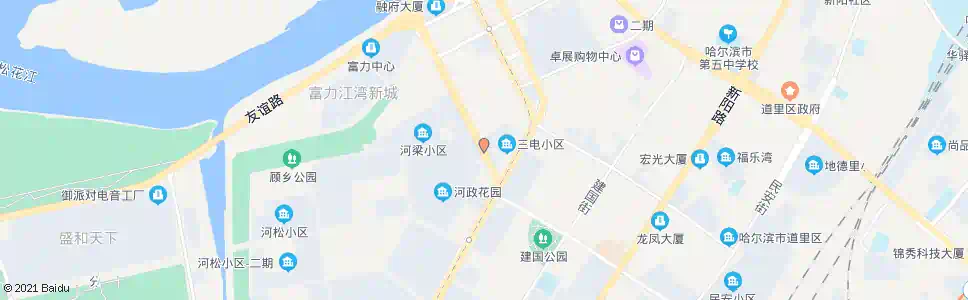 哈尔滨河政小区_公交站地图_哈尔滨公交_妙搜公交查询2025