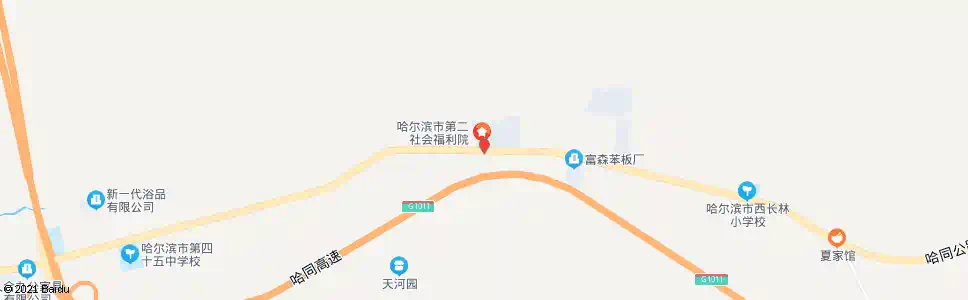 哈尔滨第二福利院_公交站地图_哈尔滨公交_妙搜公交查询2025