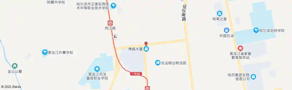 哈尔滨同江南路_公交站地图_哈尔滨公交_妙搜公交查询2025