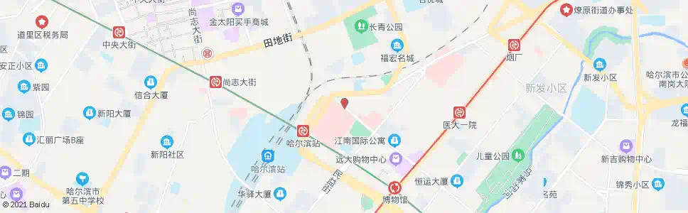哈尔滨哈三中(哈医大四院)_公交站地图_哈尔滨公交_妙搜公交查询2025