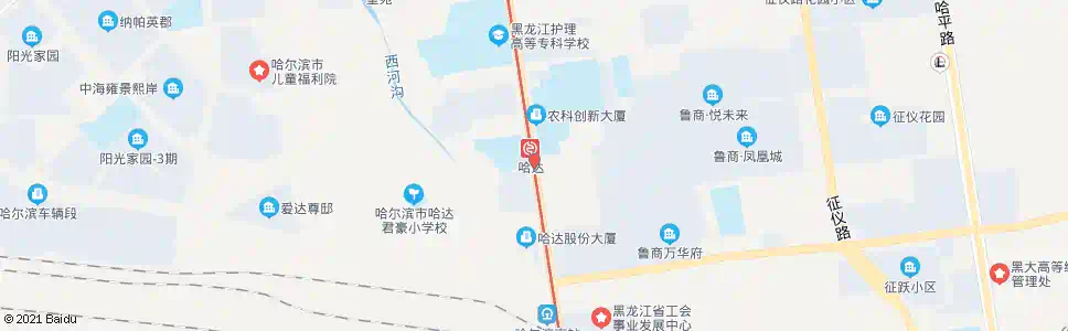 哈尔滨哈机电工程学校_公交站地图_哈尔滨公交_妙搜公交查询2025