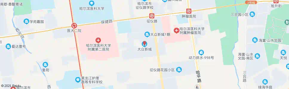 哈尔滨大众新城_公交站地图_哈尔滨公交_妙搜公交查询2025