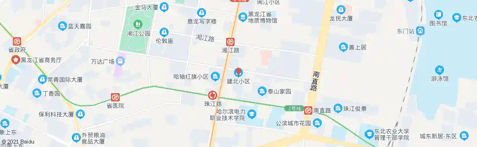 哈尔滨建北小区_公交站地图_哈尔滨公交_妙搜公交查询2025