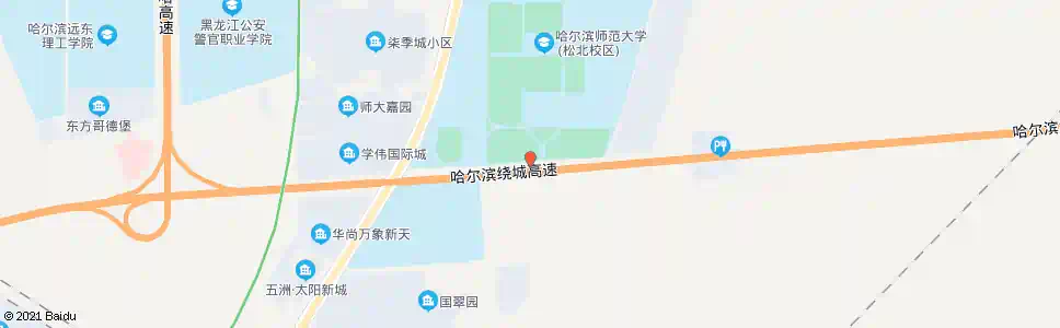 哈尔滨哈师大(北学区)_公交站地图_哈尔滨公交_妙搜公交查询2025